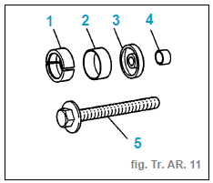 Articulation élastique du bras longitudinal AR