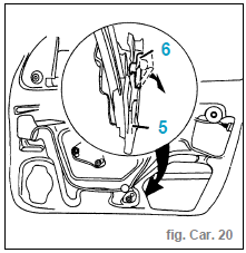 Dépose-repose vitre fixe de porte AR